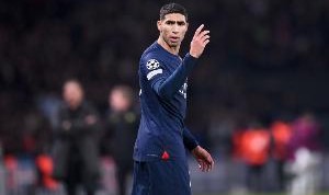 乐鱼体育官网-对阵国米进球！阿什拉夫成第六位在欧冠决赛破门的非洲球员